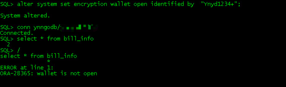 Ora-28365 wallet is not open