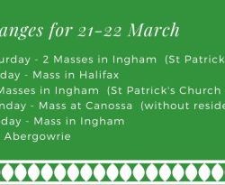 Catholic mass changes cheat sheet